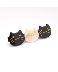 HH0216 Cat Faces Hair Clip Black Mix