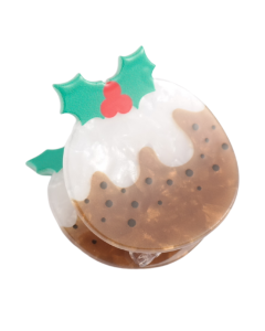 HH0284 Xmas Pudding Hair Claw