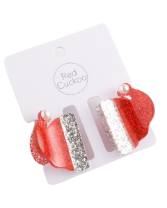HH0288 Santa Hat Hair Claws Pair