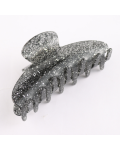 HH0378 Glitter Hair Claw Clip Black