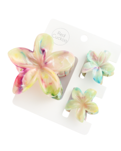 HH0527 Flower Claws Pack Of 3 Green Multi