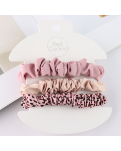 HH0553 Skinny Scrunchies Pack Of 3 Pink