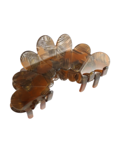 HH0606 Petals Hair Claw Clip Brown