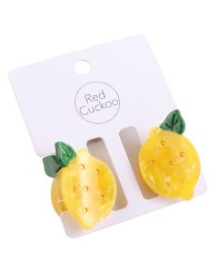 HH0626 Lemon Hair Claw Clips Twin Pack