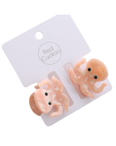 HH0757 Octopus Hair Claw Clip Twin Pack Pink