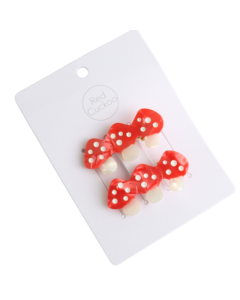 HH0766 Mushrooms Hair Clips Twin Pack 