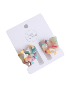 HH0775 Mini Hair Claws Pair Cat Multi Color