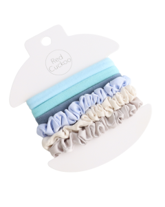 HH0820 Scrunchies Pack Of 6 Sky Silver