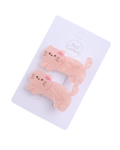 HH0855 Cute Cat Hair Clips Tiwn Pack