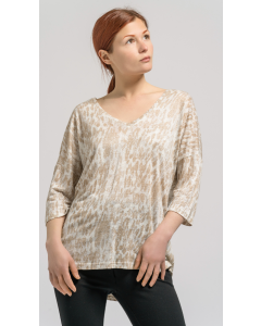 Leopard Print Linen Top