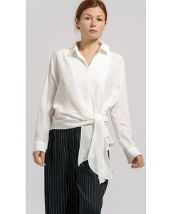 White Knot Front Shirt