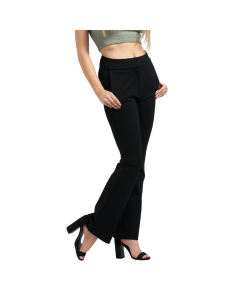 Black Slim Boot Cut Trousers