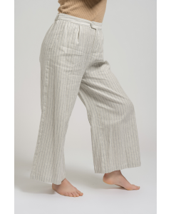 Off White Stripes Linen Trousers