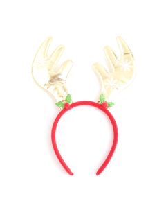 X013 Reindeer Antlers Headband Gold