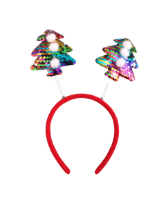 X001 Christmas Trees Headband Multi