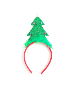 X003 Christmas Tree Headband Green